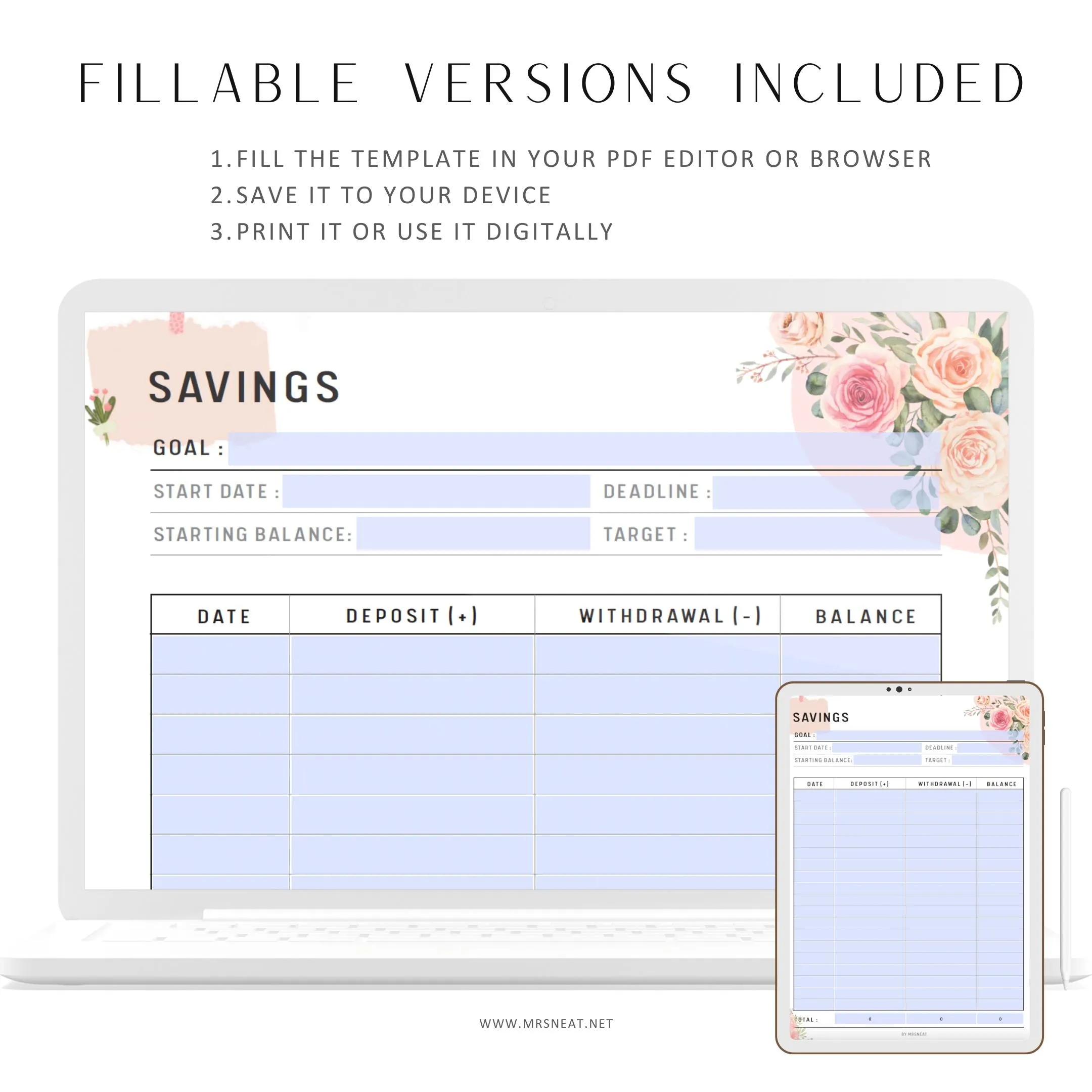 Floral Savings Tracker - M067