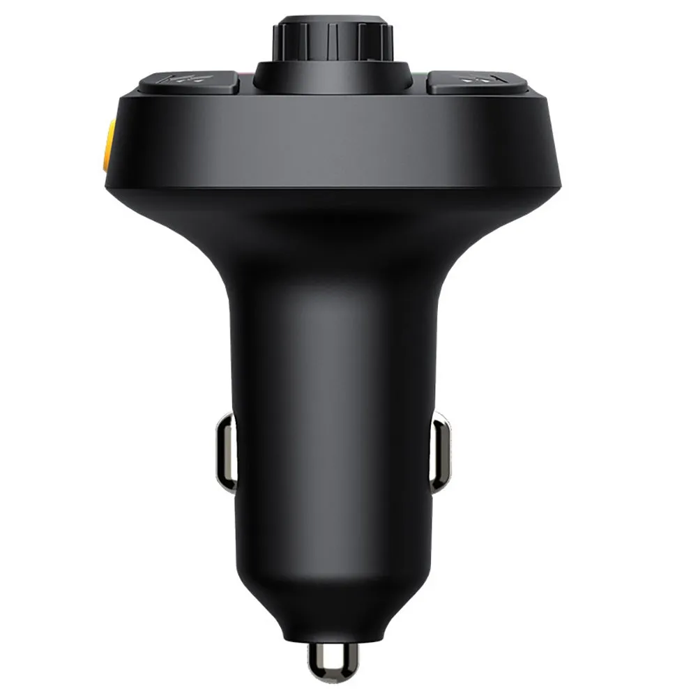 FM Transmitter Dual USB Car Charger Bluetooth Black