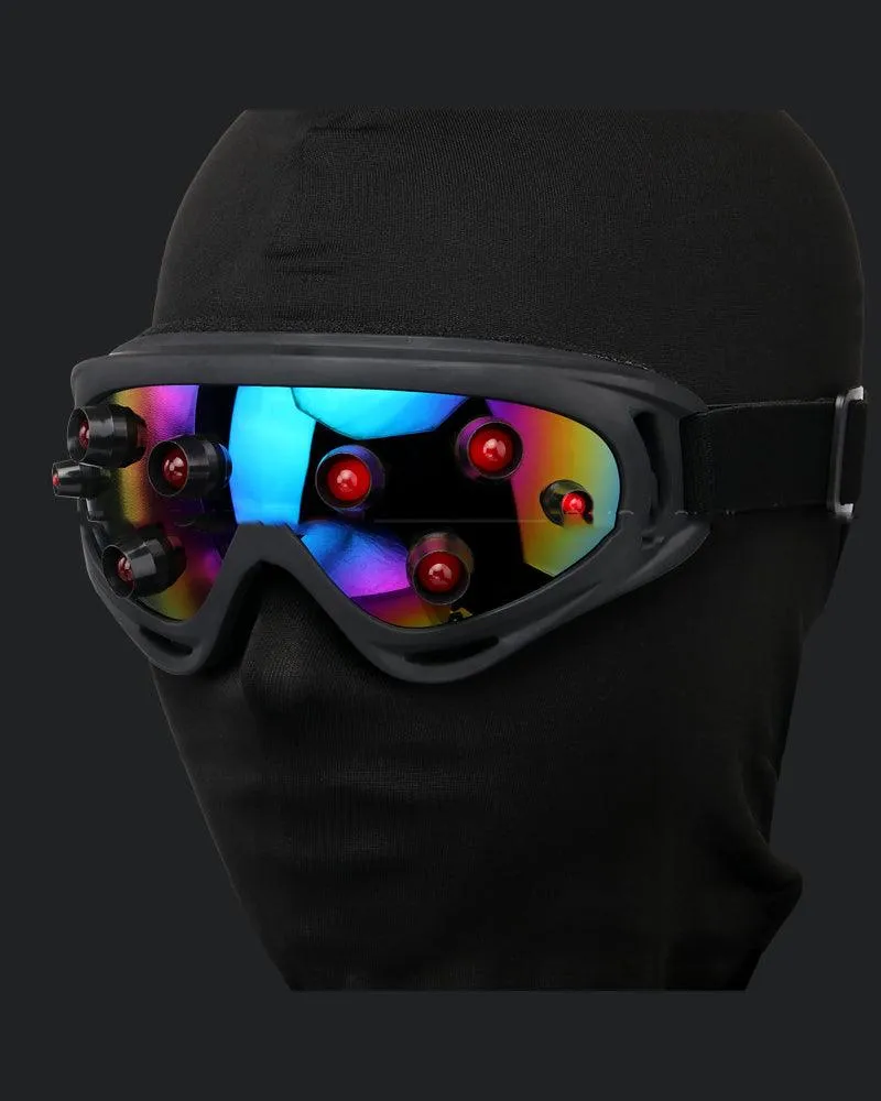 Futuristic Led Cyberpunk Goggles And Mask (Sold Separately）
