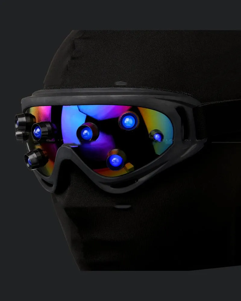 Futuristic Led Cyberpunk Goggles And Mask (Sold Separately）
