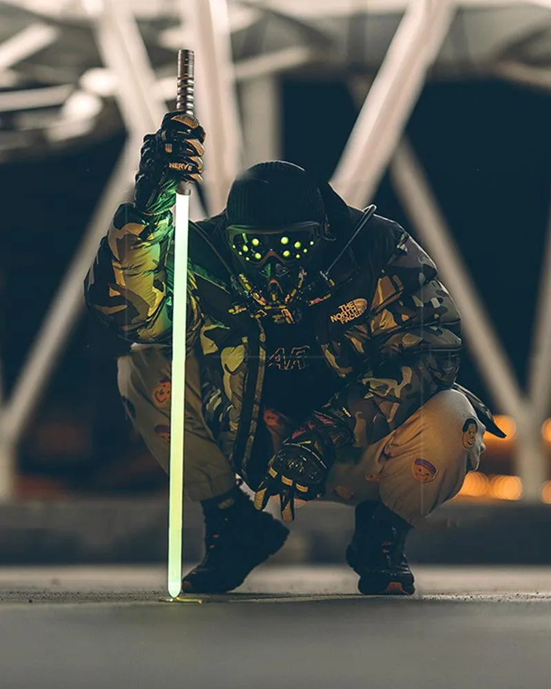 Futuristic Led Cyberpunk Goggles And Mask (Sold Separately）