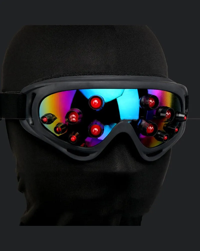 Futuristic Led Cyberpunk Goggles And Mask (Sold Separately）