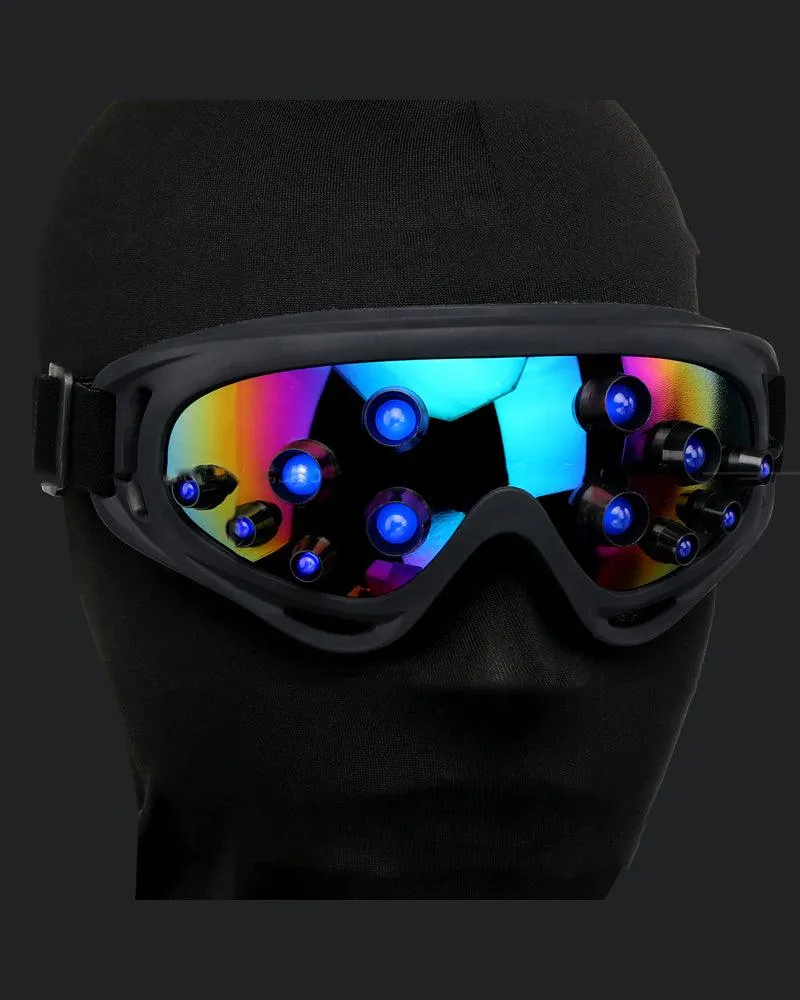 Futuristic Led Cyberpunk Goggles And Mask (Sold Separately）