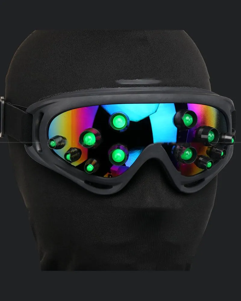 Futuristic Led Cyberpunk Goggles And Mask (Sold Separately）
