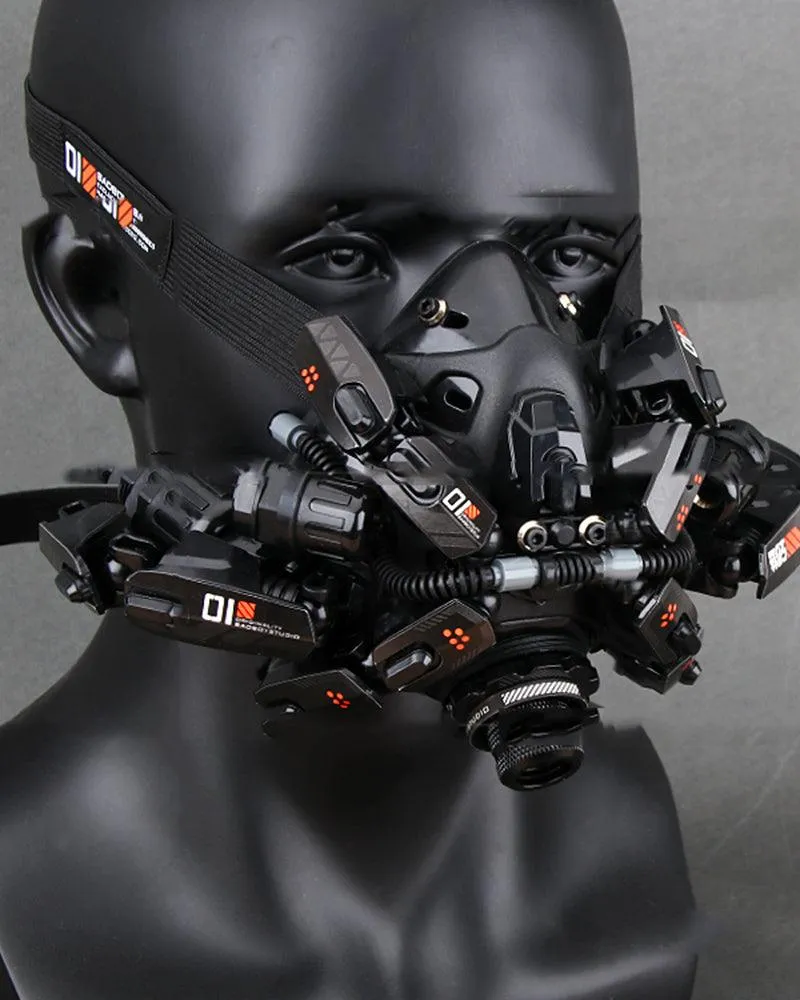 Futuristic Led Cyberpunk Goggles And Mask (Sold Separately）