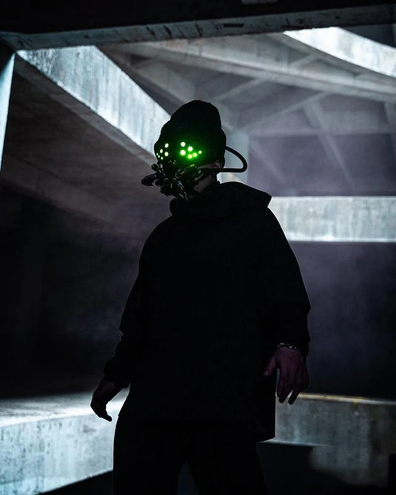 Futuristic Led Cyberpunk Goggles And Mask (Sold Separately）