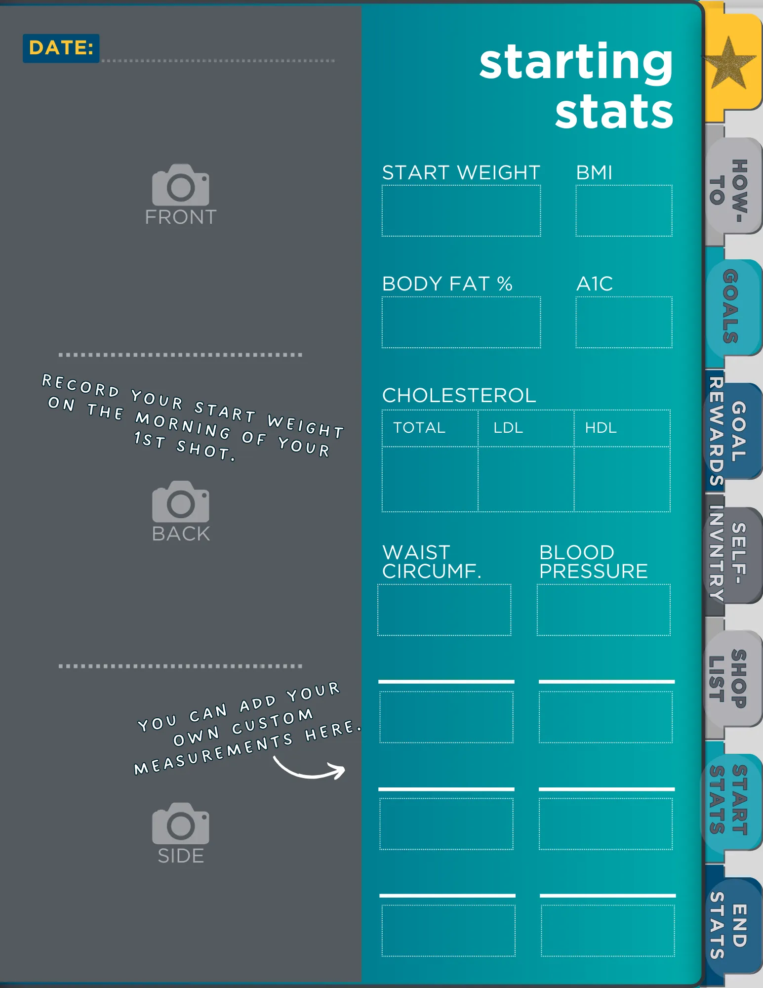 GLP-1 Journal: Custom Digital Weight-Loss Tracking Workbook
