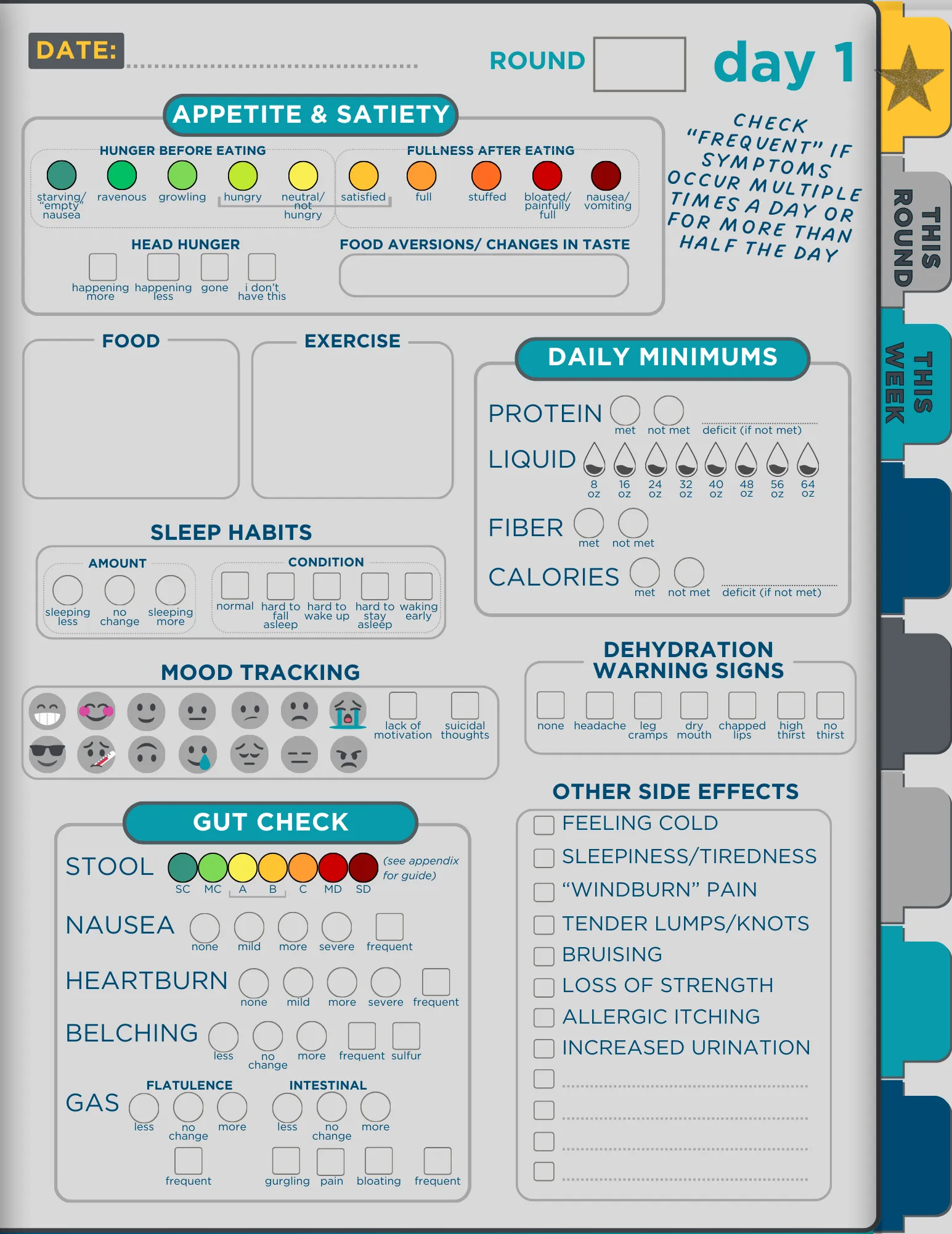 GLP-1 Journal: Custom Digital Weight-Loss Tracking Workbook