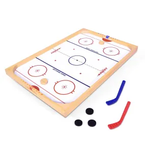 GoSports Ice Pucky Wooden Table Top Hockey Game