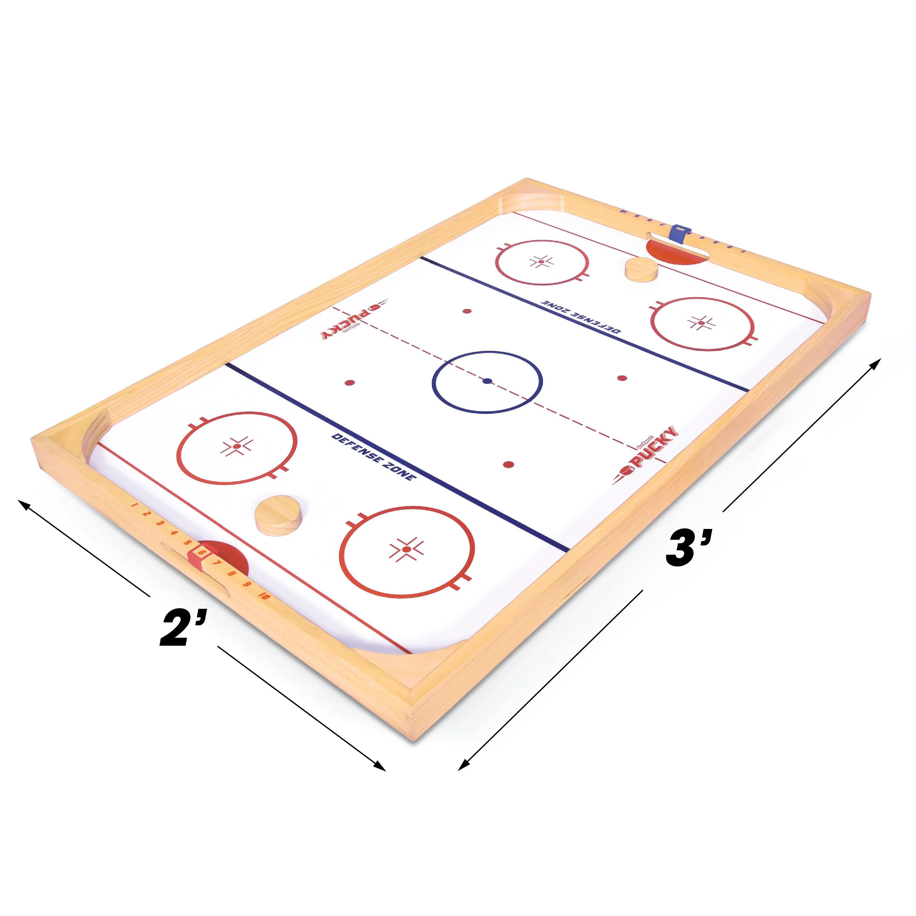 GoSports Ice Pucky Wooden Table Top Hockey Game