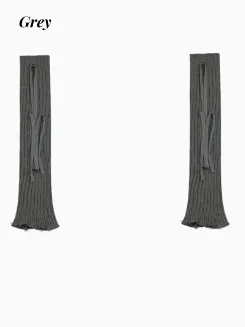 Grey Self-tie Straps Leg Sleeves