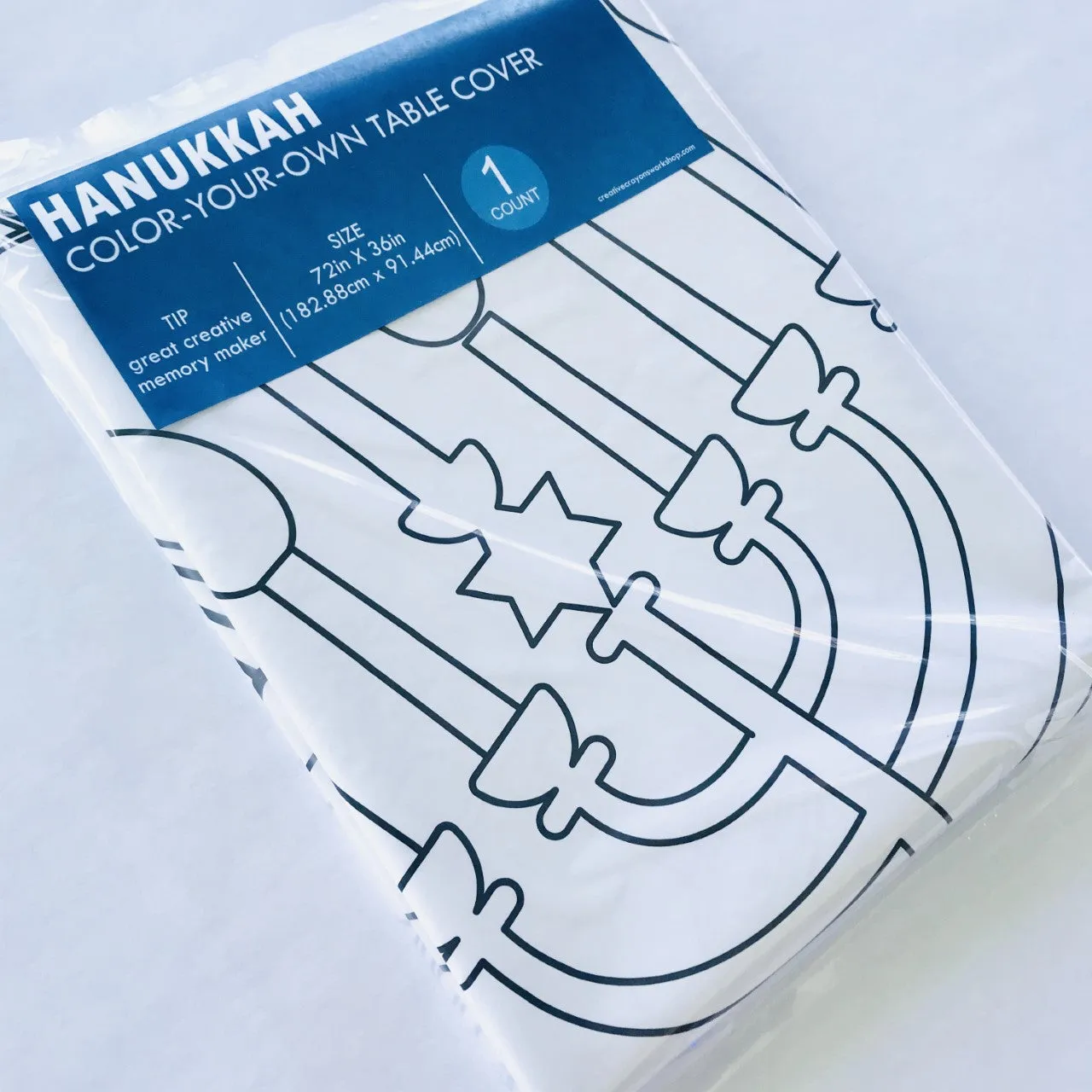 Hanukkah Table Cover Collage Coloring Activity