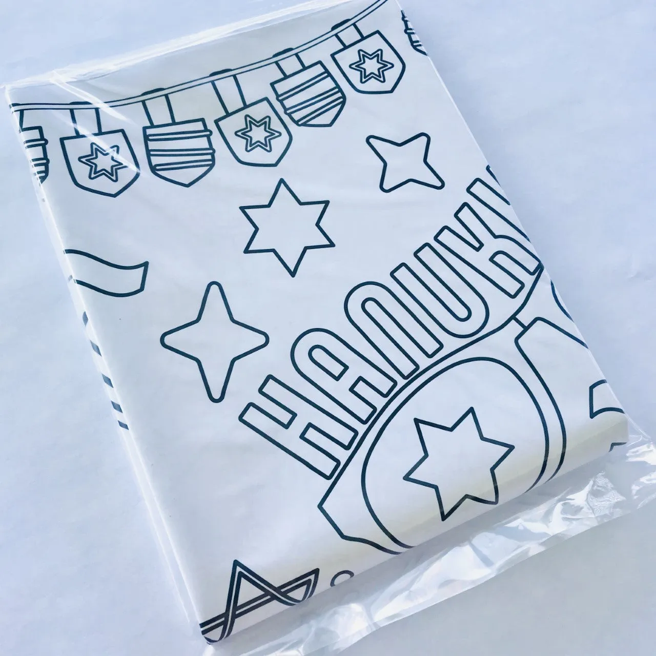 Hanukkah Table Cover Collage Coloring Activity