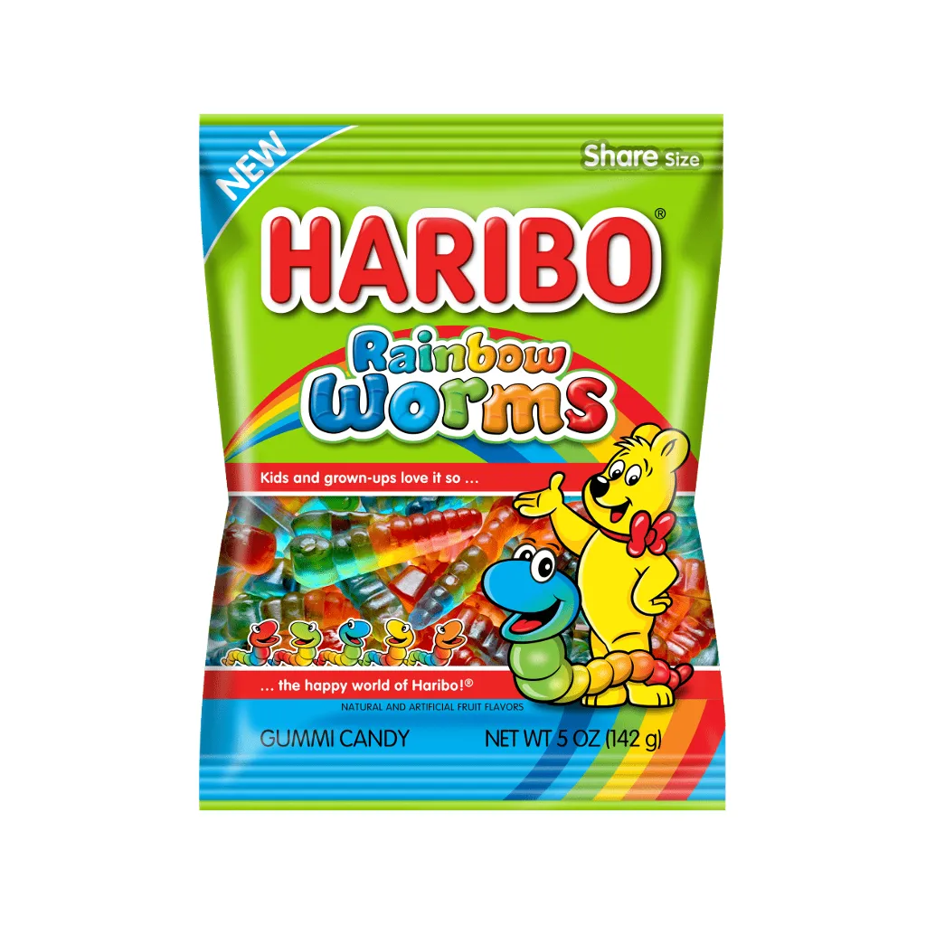Haribo Rainbow Worms Gummi Candy