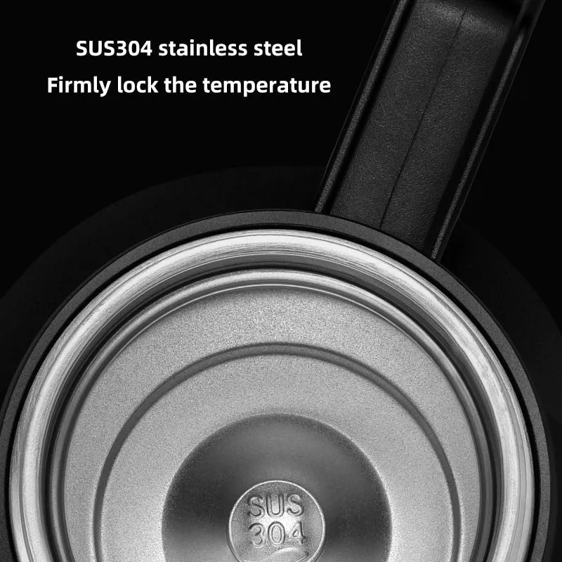 Insulated Stainless Steel Coffee Mug With Tea Infuser and Touch Temperature Display