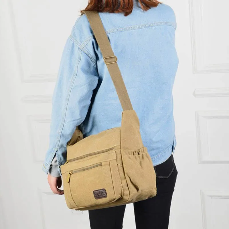 Large Capacity Canvas Casual Shoulder Crossbody Bag