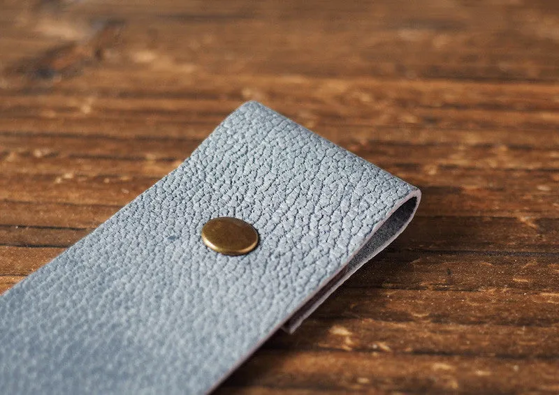 Leather Bookmarks x 2 pcs #Blue Grey