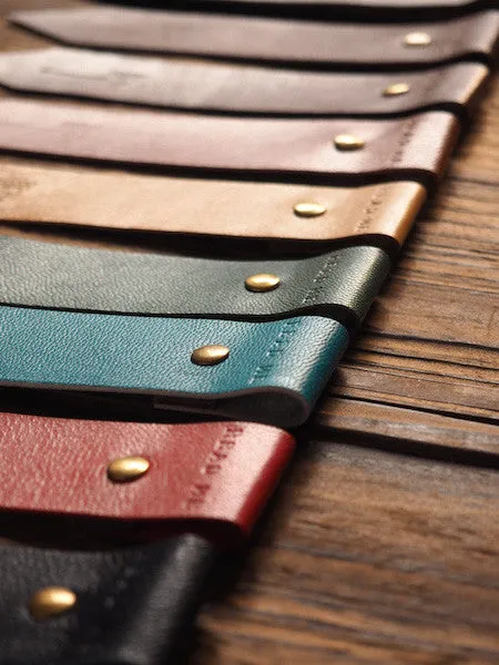 Leather Bookmarks x 2 pcs #Burnt Sienna