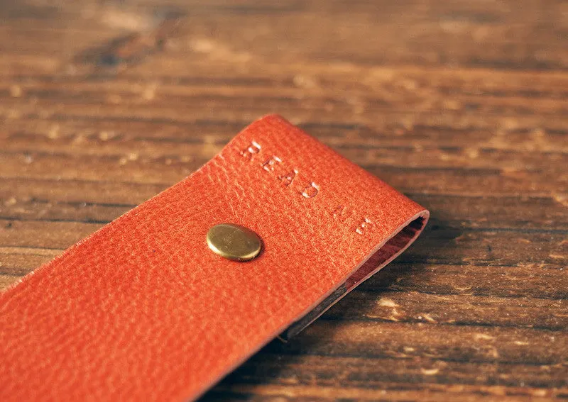 Leather Bookmarks x 2 pcs #Burnt Sienna