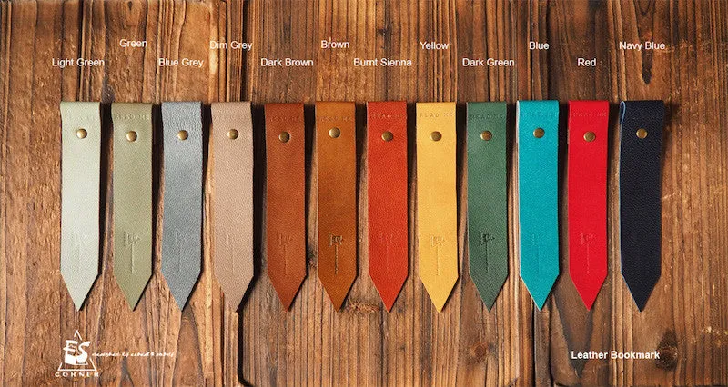 Leather Bookmarks x 2 pcs #Red