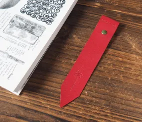 Leather Bookmarks x 2 pcs #Red