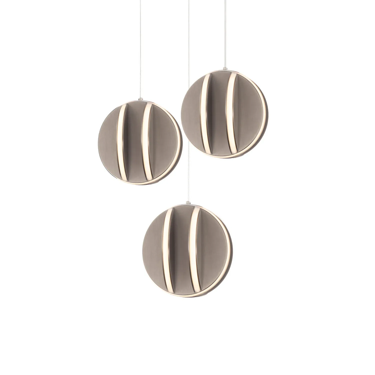LED Chandelier from the Carillion Collection in Brushed Nickel Finish by Modern Forms