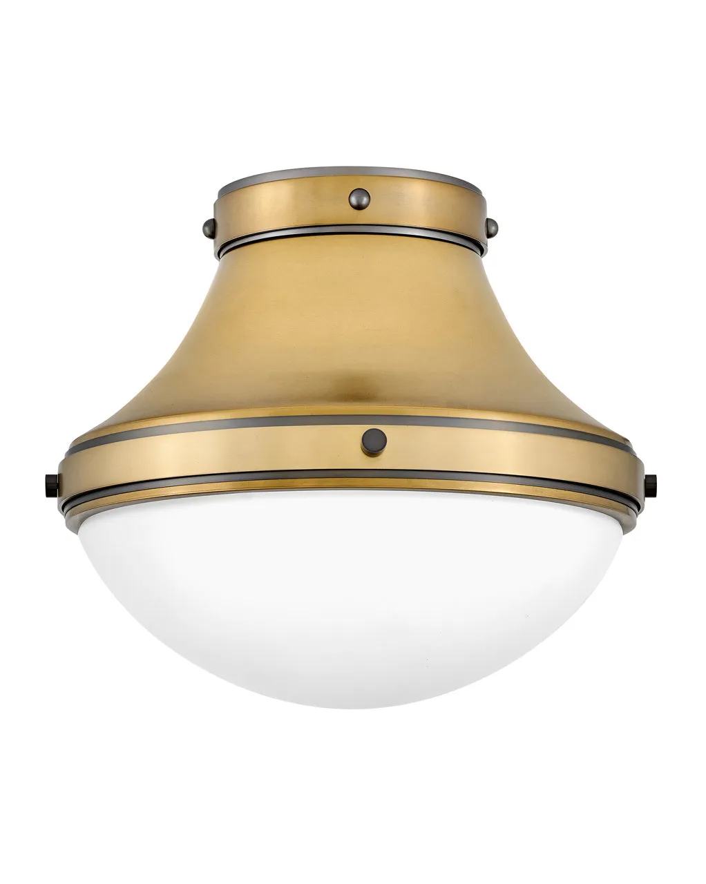 LED Flush Mount from the Oliver Collection in Heritage Brass Finish by Hinkley