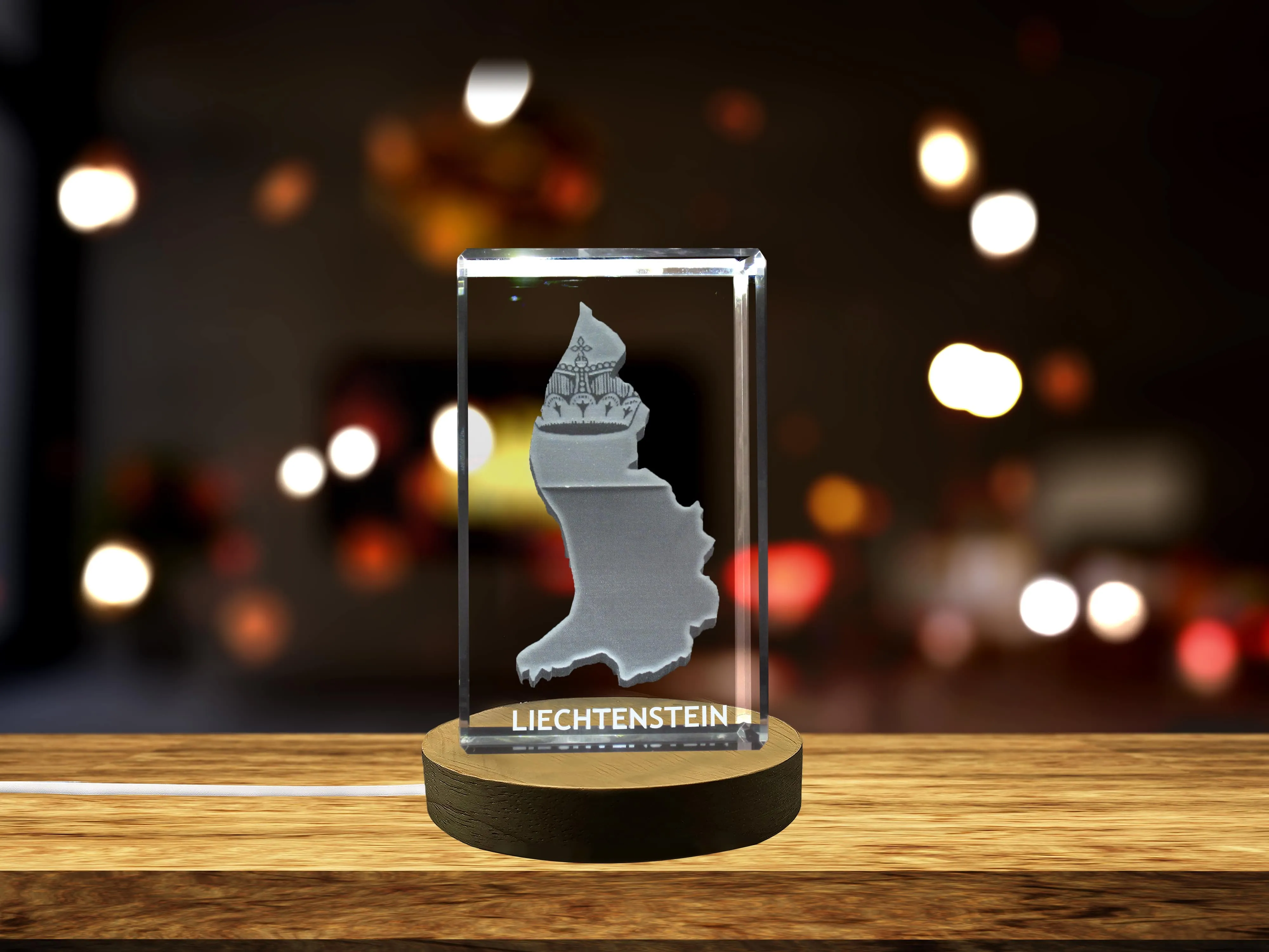 Liechtenstein 3D Engraved Crystal 3D Engraved Crystal Keepsake/Gift/Decor/Collectible/Souvenir