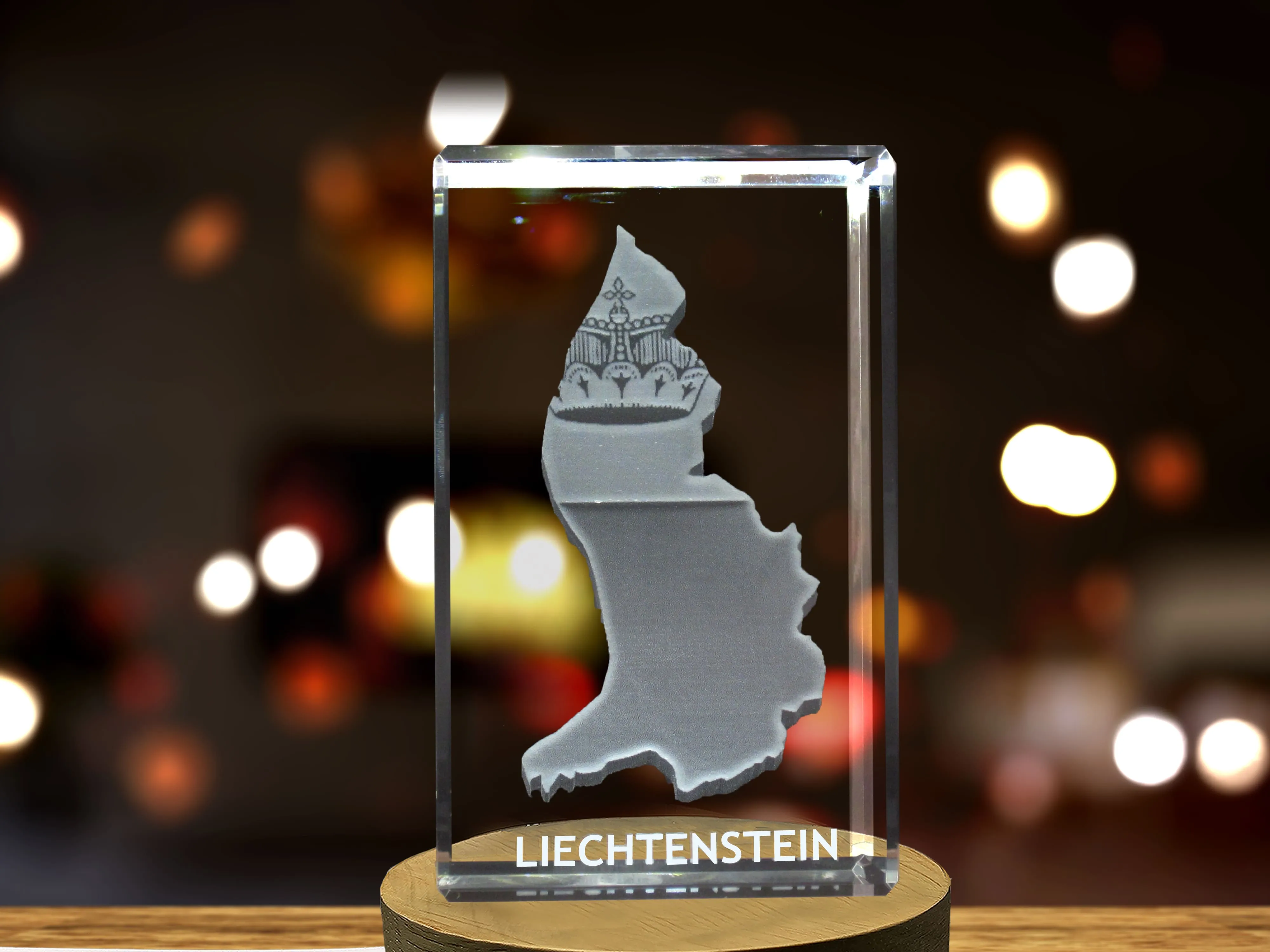 Liechtenstein 3D Engraved Crystal 3D Engraved Crystal Keepsake/Gift/Decor/Collectible/Souvenir