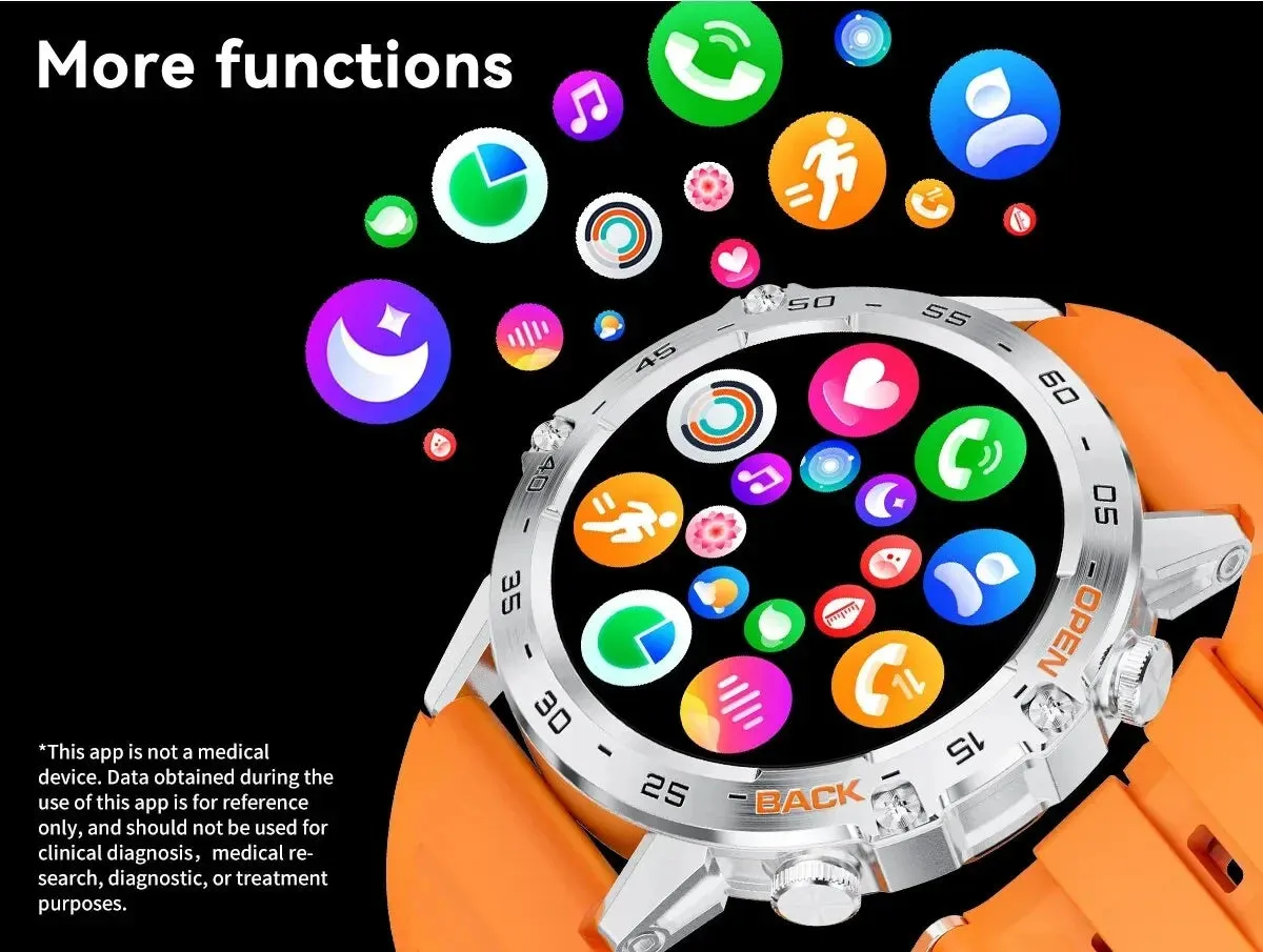Military-Grade Durability Shockproof & Impact-Resistant Bluetooth Health Monitoring Smartwatch (Android IOS)