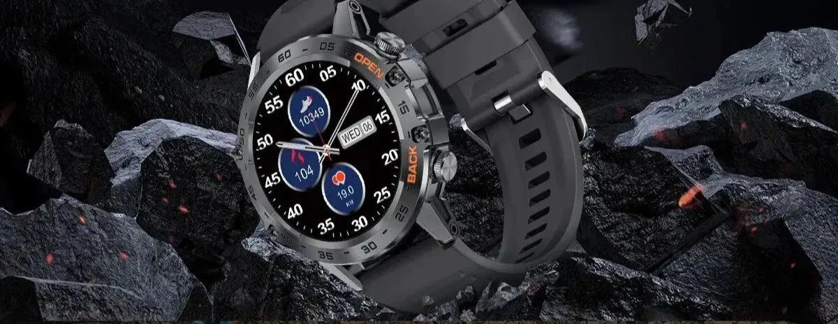 Military-Grade Durability Shockproof & Impact-Resistant Bluetooth Health Monitoring Smartwatch (Android IOS)