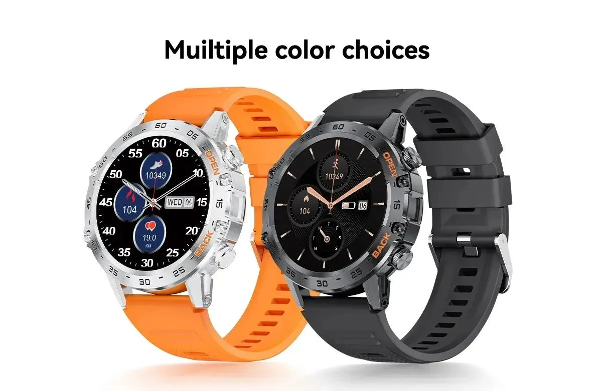 Military-Grade Durability Shockproof & Impact-Resistant Bluetooth Health Monitoring Smartwatch (Android IOS)