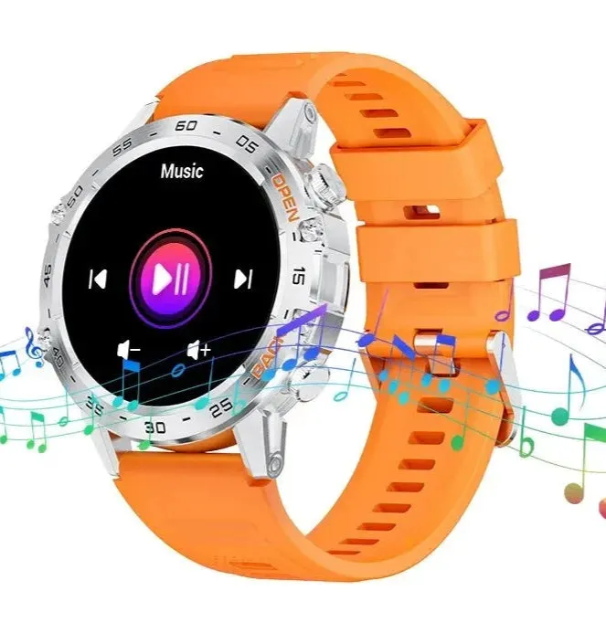 Military-Grade Durability Shockproof & Impact-Resistant Bluetooth Health Monitoring Smartwatch (Android IOS)