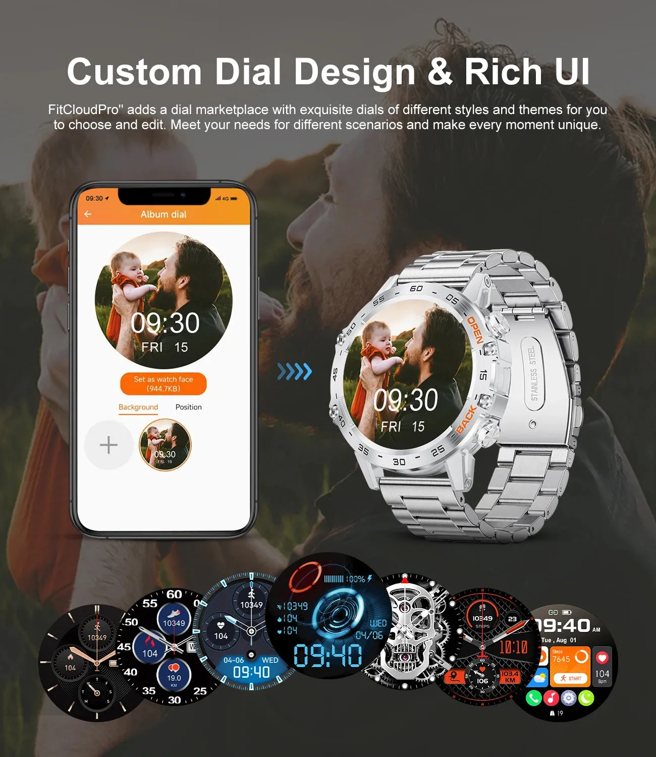 Military-Grade Durability Shockproof & Impact-Resistant Bluetooth Health Monitoring Smartwatch (Android IOS)