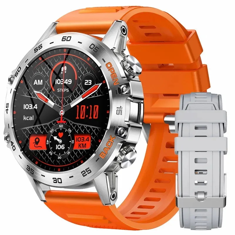 Military-Grade Durability Shockproof & Impact-Resistant Bluetooth Health Monitoring Smartwatch (Android IOS)