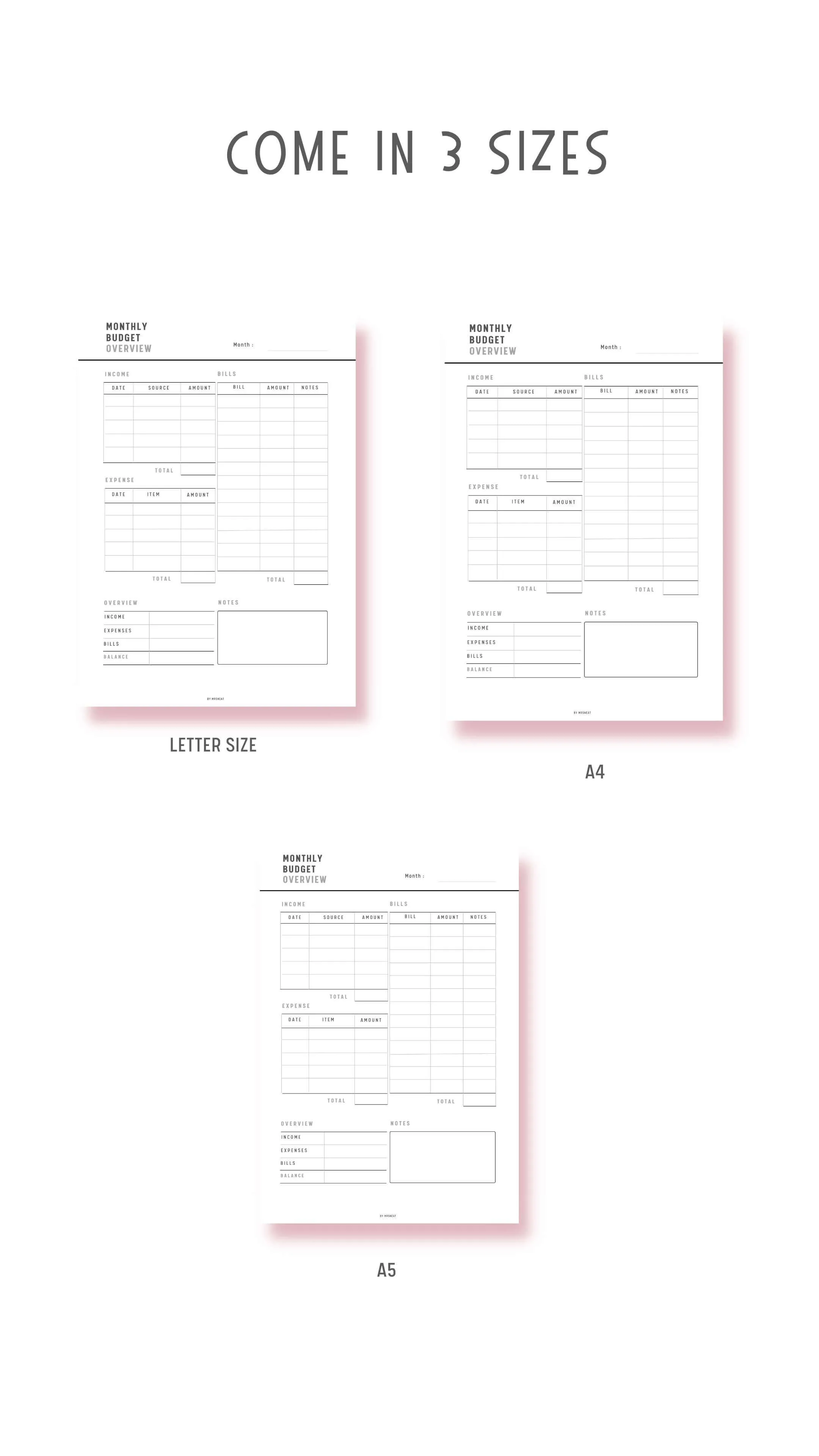 Monthly Budget Overview - M038