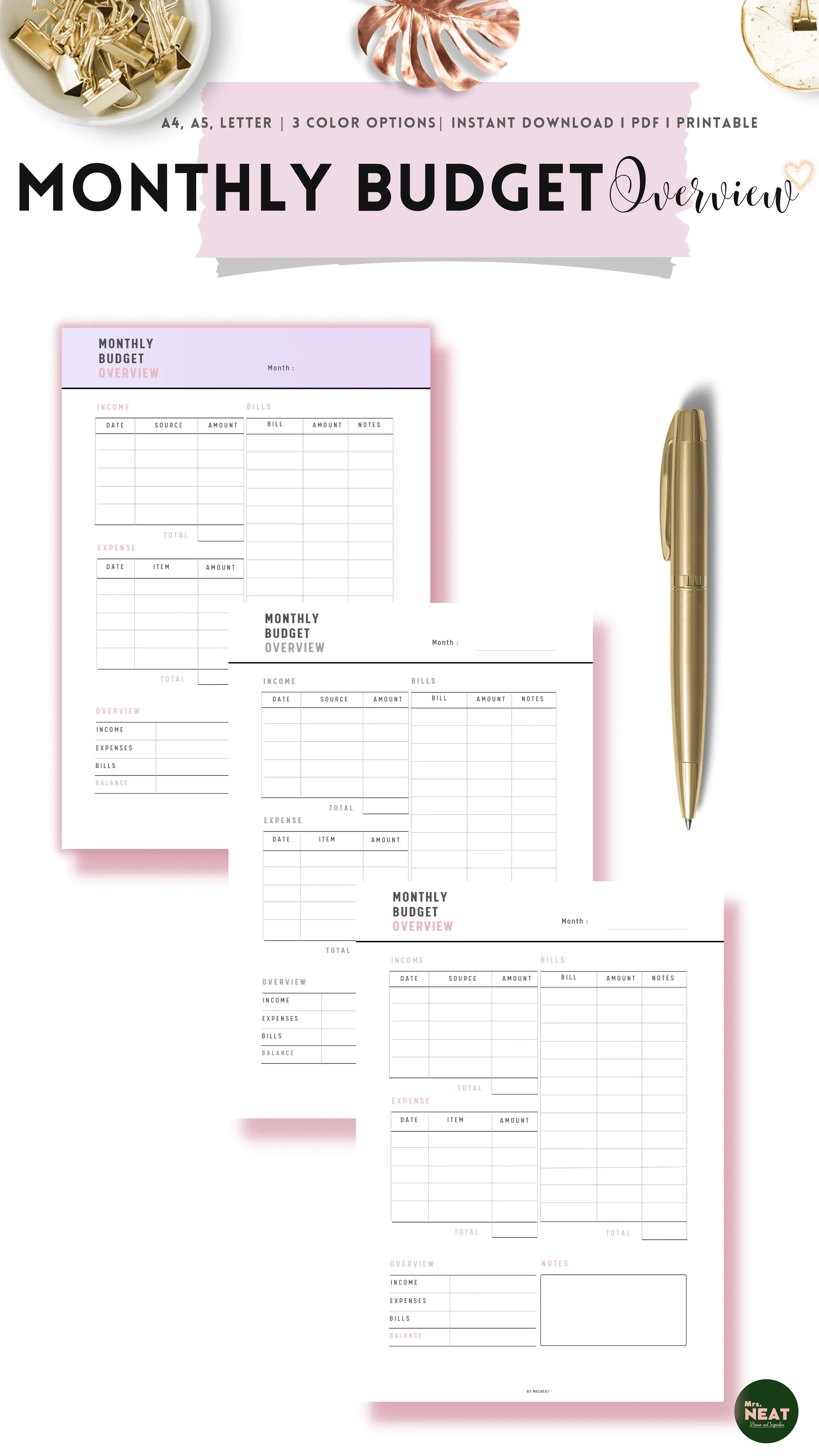 Monthly Budget Overview - M038