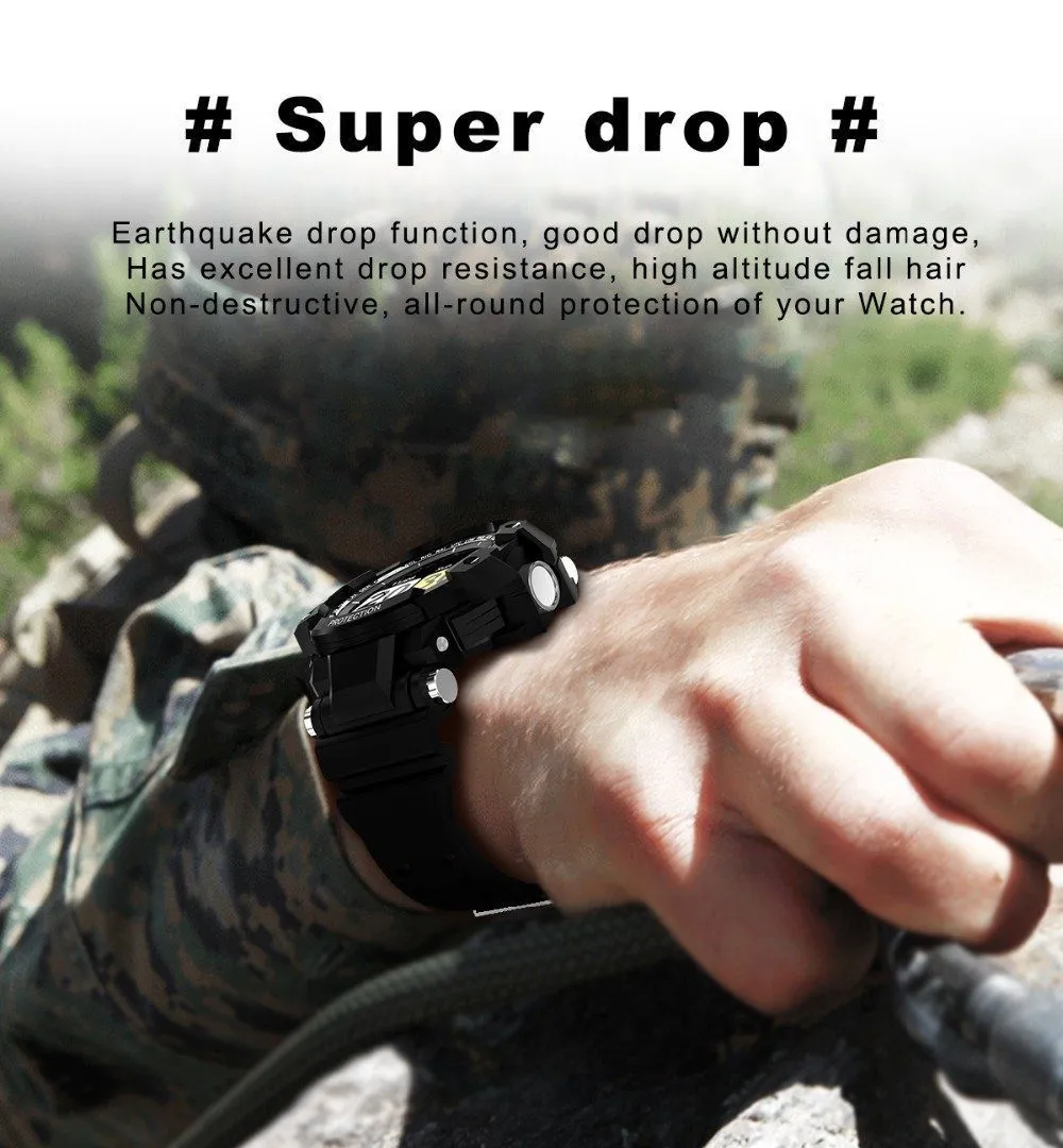 New IP67 Waterproof Long Standby Smart Watch Heart Rate Blood Pressure Outdoor Men Sport Smartwatch