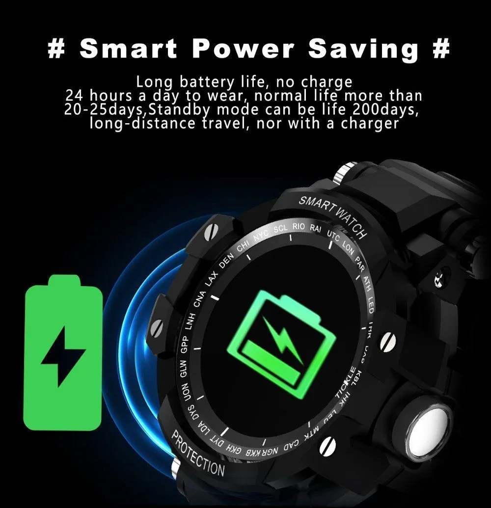 New IP67 Waterproof Long Standby Smart Watch Heart Rate Blood Pressure Outdoor Men Sport Smartwatch
