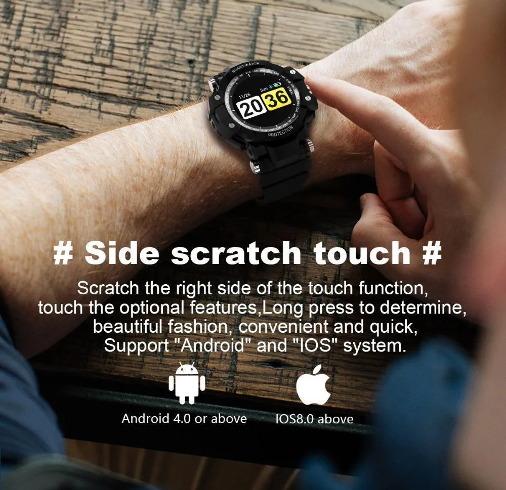 New IP67 Waterproof Long Standby Smart Watch Heart Rate Blood Pressure Outdoor Men Sport Smartwatch