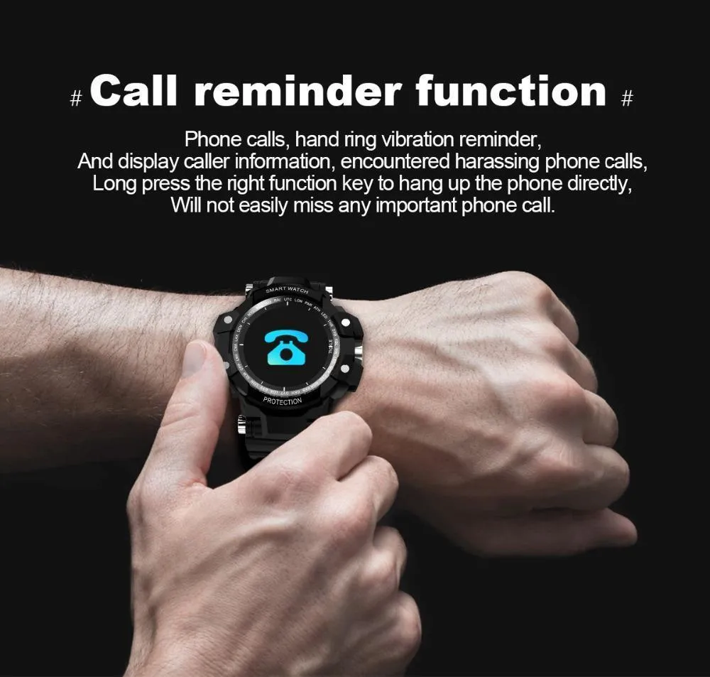 New IP67 Waterproof Long Standby Smart Watch Heart Rate Blood Pressure Outdoor Men Sport Smartwatch