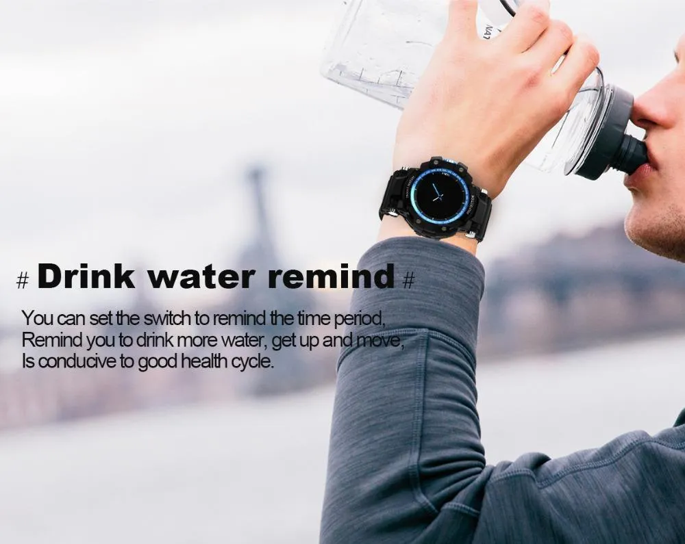 New IP67 Waterproof Long Standby Smart Watch Heart Rate Blood Pressure Outdoor Men Sport Smartwatch