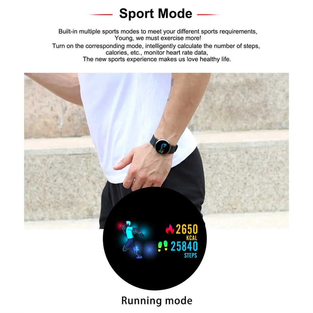 OGEDA E28 Sports smart Watch IP67 Waterproof Fitness Tracker clock Men watch heart rate blood pressure Monitoring women watch