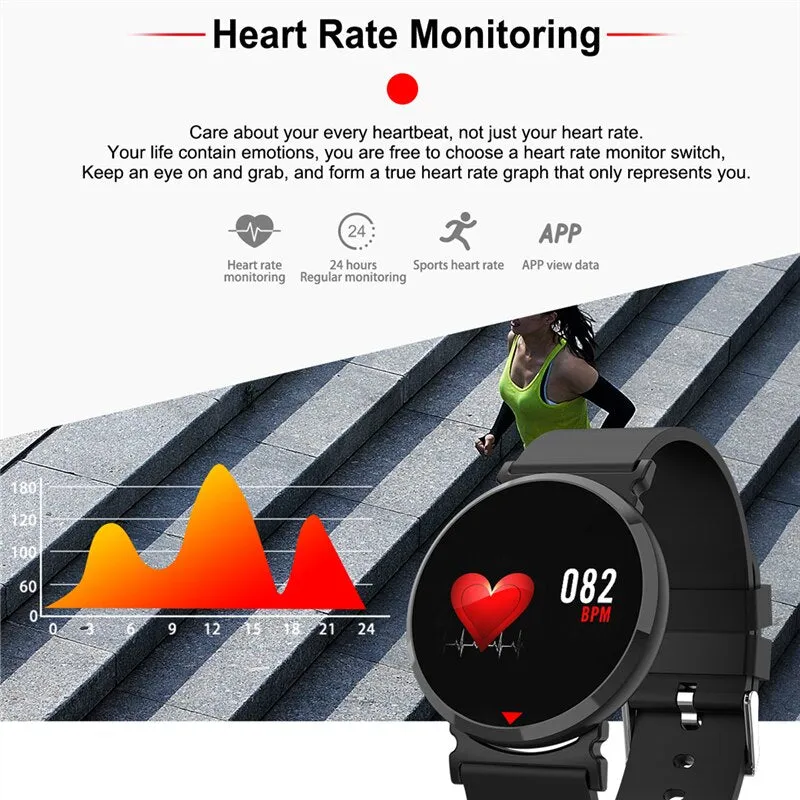 OGEDA E28 Sports smart Watch IP67 Waterproof Fitness Tracker clock Men watch heart rate blood pressure Monitoring women watch