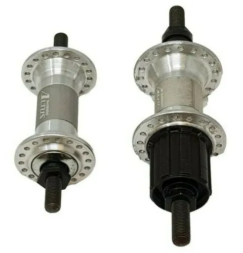 Pair Of Shimano CT90 Hubs, Rear 7 Speed Cassette Freehub 36 Hole Silver, Alloy