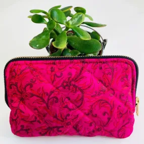 Premium Recycled Silk Make-up Bag  (One-Off Print)