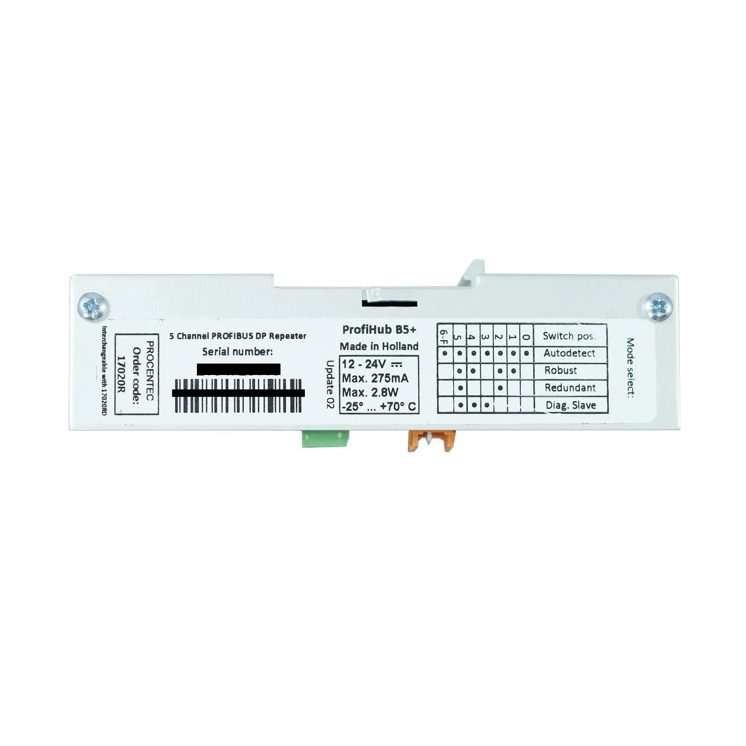 PROFIBUS Repeater & Hub with Redundancy - ProfiHub B5 R