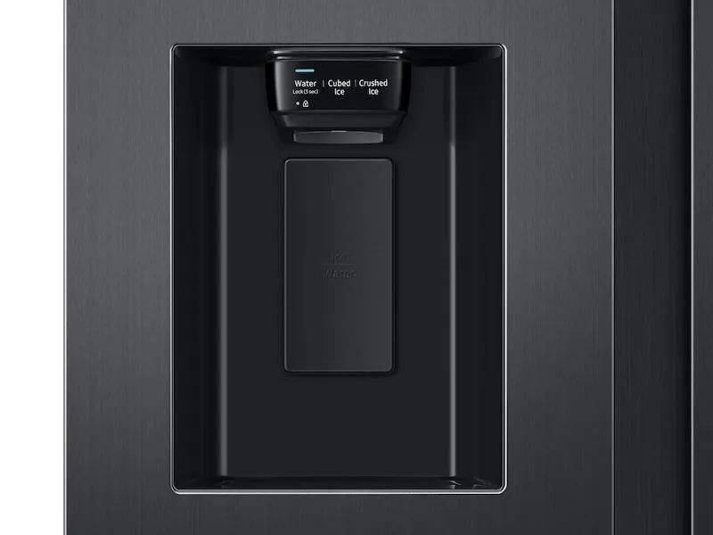 Samsung RS22T5561SG 22 cu. ft. Counter Depth Side-by-Side Refrigerator with Touch Screen Family Hub™ in Black Stainless Steel