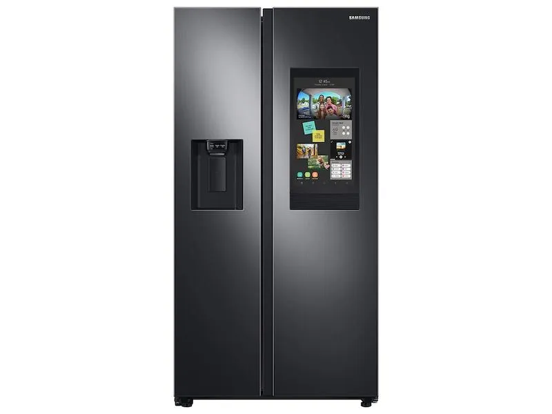 Samsung RS22T5561SG 22 cu. ft. Counter Depth Side-by-Side Refrigerator with Touch Screen Family Hub™ in Black Stainless Steel