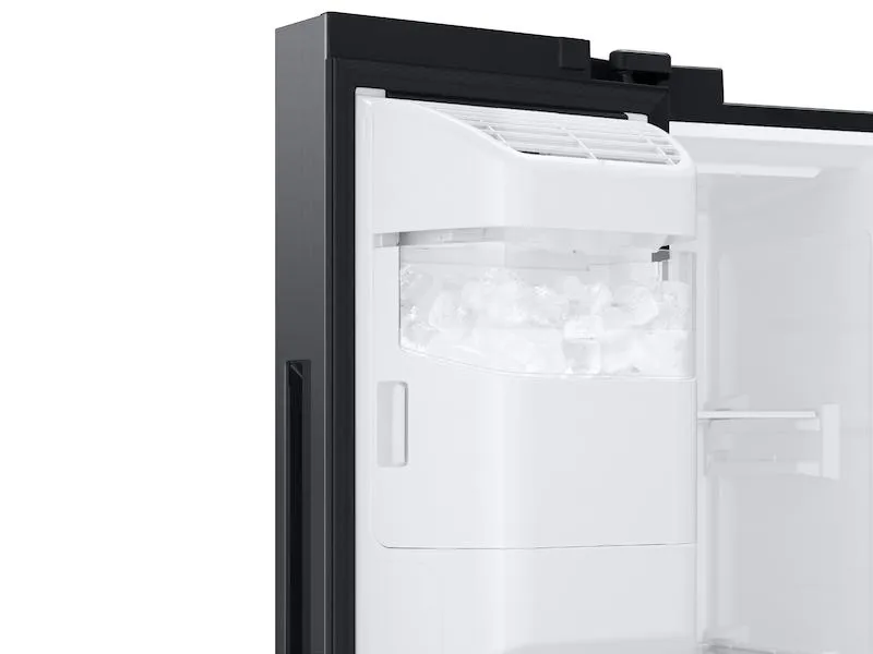 Samsung RS22T5561SG 22 cu. ft. Counter Depth Side-by-Side Refrigerator with Touch Screen Family Hub™ in Black Stainless Steel